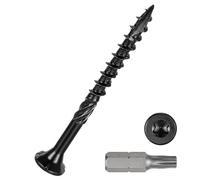 DTGN #8x2" Deck Screws - 100Pack - Good for Decks, Fences, Frames, Farms, Outdoor Furniture - Carbon Steel Wood Screws Decking Screws Epoxy Coated W/ T25 Torx Star Drive Bit - Black