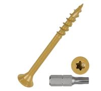 DTGN #8x2" Deck Screws - 400Pack - Good for Decks, Fences, Frames, Farms, Outdoor Furniture - Carbon Steel Wood Screws Epoxy Coated W/ T25 Torx Star Drive Bit - Tan