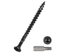 DTGN #9x2-1/2" Deck Screws - 65Pack - Good for Decks, Fences, Frames, Farms, Outdoor Furniture - Carbon Steel Wood Screws Decking Screws Epoxy Coated W/ T25 Torx Star Drive Bit - Black