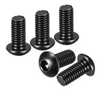 DTGN M10-1.5x18mm Button Head Socket Cap Screws - 15Pack - Good for Road Bicycle, Mountain Bike, Auto, Motorcycle - Carbon Steel Black Oxide - Hex Socket Drive Fasteners