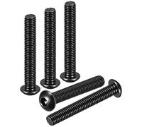 DTGN M10-1.5x65mm Button Head Socket Cap Screws - 8Pack - Good for Road Bicycle, Mountain Bike, Auto, Motorcycle - Carbon Steel Black Oxide - Hex Socket Drive Fasteners