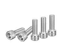 DTGN M10x30mm Socket Head Cap Screws Bolts, 5Pcs 304 Stainless Steel 18-8, Metric Machine Hex Socket Screw, Hex Drive, Bright Finish, UNC Coarse Thread Fully Threaded