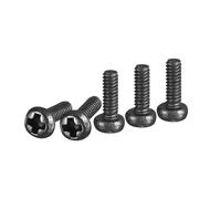 DTGN M1x4mm Pan Head Machine Screws, 100Pcs M1 Phillips Drive, Metric Coarse Full Thread, Steel Black Oxide Finish, Screws Bolts Kit