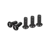 DTGN M2-0.4x5mm Button Head Socket Cap Screws - 100Pack - Good for Machine - Carbon Steel Black Oxide - Hex Drive Full Thread Fasteners