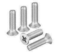DTGN M2-0.4x8 Flat Head Machine Screws - 200PCS - Good for Electronics and Machinery - 304 Stainless Steel Phillips Countersunk Micro Metric Machine Screw Bolts- Silver
