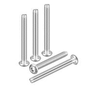 DTGN M2.5-0.45x22mm Button Head Socket Cap Screws - 50Pack - Good for Road Bicycle, Mountain Bike, Auto, Motorcycle - 304 Stainless Steel Whitewashed - Hex Socket Drive Fasteners