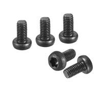 DTGN M2.5x6mm Pan Head Torx Security Screw - 50Pack - Good for Machinery - Carbon Steel Button Head Torx Bolt Star Drive Security Fasteners - Black