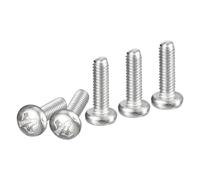 DTGN M2.5x8mm Pan Head Machine Screws, 100Pcs 304 Stainless Steel, Phillips Drive, Metric Coarse Full Thread, Bright Finish, Screws Bolts Kit