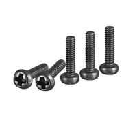 DTGN M2x8mm Pan Head Machine Screws, 100Pcs M2 Phillips Drive, Metric Coarse Full Thread, Steel Black Oxide Finish, Screws Bolts Kit