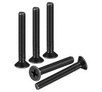 DTGN M3-0.5x20 Flat Head Machine Screws - 50PCS - Good for Electronics and Machinery - 304 Stainless Steel Phillips Countersunk Micro Metric Machine Screw Bolts- Black