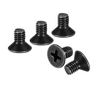 DTGN M3-0.5x4 Flat Head Machine Screws - 100PCS - Good for Electronics and Machinery - Carbon Steel Phillips Countersunk Micro Metric Machine Screw Bolts- Black