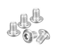DTGN M3-0.5x4mm Button Head Socket Cap Screws - 20Pack - Good for Road Bicycle, Mountain Bike, Auto, Motorcycle - 316 Stainless Steel Whitewashed - Hex Drive Fasteners