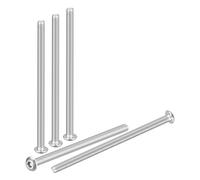 DTGN M3-0.5x50mm Button Head Socket Cap Screws - 60Pack - Good for Road Bicycle, Mountain Bike, Auto, Motorcycle - 304 Stainless Steel Whitewashed - Hex Socket Drive Fasteners