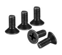 DTGN M3-0.5x6 Flat Head Machine Screws - 100PCS - Good for Electronics and Machinery - 304 Stainless Steel Phillips Countersunk Micro Metric Machine Screw Bolts- Black
