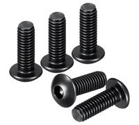 DTGN M3-0.5x8mm Button Head Socket Cap Screws - 50Pack - Good for Road Bicycle, Mountain Bike, Auto, Motorcycle - Carbon Steel Black Oxide - Hex Socket Drive Fasteners