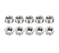 DTGN M3 x 0.5mm(D x P) Self-Clinching Standoff Nuts - 25Pack - Good for Construction Industry - Carbon Steel Passivation Pressure Riveting Nut - Silver