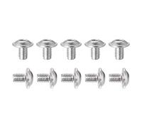DTGN M3x4mm(DxH) Flanged Button Head Socket Cap Screws - 50Pack - Good for Equipment, Furniture - 304 Stainless Steel Hex Socket Drive Screws