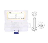 DTGN M4-0.7x14 Pan Head Machine Screws Assortment Kit - 60pcs - Good for Machinery - Polycarbonate (PC) Phillips Bolts Set