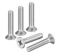DTGN M4-0.7x22 Phillips Countersunk Machine Bolts - 30pcs - Good for Furniture and Machinery - 304 Stainless Steel Flat Head Machine Screws Bolts - Silver