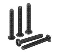DTGN M4-0.7x30mm Button Head Socket Cap Screws - 60Pack - Good for Road Bicycle, Mountain Bike, Auto, Motorcycle - Carbon Steel Black Oxide - Hex Socket Drive Fasteners