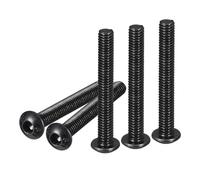 DTGN M4-0.7x35mm Button Head Socket Cap Screws - 100Pack - Good for Machine - Carbon Steel Black Oxide - Hex Drive Full Thread Fasteners
