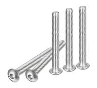 DTGN M4-0.7x35mm Button Head Socket Cap Screws - 25Pack - Good for Machine - 304 Stainless Steel 18/8 - Hex Drive Full Thread Fasteners