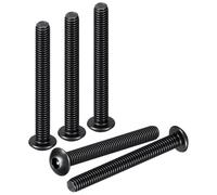 DTGN M4-0.7x35mm Button Head Socket Cap Screws - 50Pack - Good for Road Bicycle, Mountain Bike, Auto, Motorcycle - Carbon Steel Black Oxide - Hex Socket Drive Fasteners