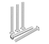 DTGN M4-0.7x40mm Button Head Socket Cap Screws - 20Pack - Good for Road Bicycle, Mountain Bike, Auto, Motorcycle - 304 Stainless Steel Whitewashed - Hex Drive Fasteners