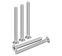 DTGN M4-0.7x45 Flat Head Countersunk Machine Screws - 30pcs - Good for Furniture and Machinery - 304 Stainless Steel Phillips Machine Screws Bolts - Silver