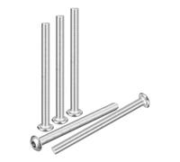 DTGN M4-0.7x50mm Button Head Socket Cap Screws - 20Pack - Good for Road Bicycle, Mountain Bike, Auto, Motorcycle - 304 Stainless Steel Whitewashed - Hex Socket Drive Fasteners