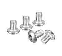 DTGN M4-0.7x5mm Button Head Socket Cap Screws - 50Pack - Good for Road Bicycle, Mountain Bike, Auto, Motorcycle - 304 Stainless Steel Whitewashed - Hex Socket Drive Fasteners