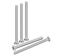 DTGN M4-0.7x60 Flat Head Countersunk Machine Screws - 30pcs - Good for Furniture and Machinery - 304 Stainless Steel Phillips Machine Screws Bolts - Silver
