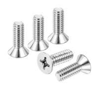 DTGN M4-0.7x65 Flat Head Countersunk Machine Screws - 30pcs - Good for Furniture and Machinery - 304 Stainless Steel Phillips Machine Screws Bolts - Silver