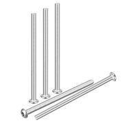 DTGN M4-0.7x75mm Button Head Socket Cap Screws - 20Pack - Good for Road Bicycle, Mountain Bike, Auto, Motorcycle - 304 Stainless Steel Whitewashed - Hex Socket Drive Fasteners