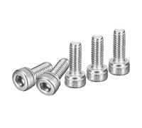 DTGN M4x10mm Socket Head Cap Screws Bolts, 100Pcs 304 Stainless Steel 18-8, Metric Machine Hex Socket Screw, Hex Drive, Bright Finish, UNC Coarse Thread Fully Threaded