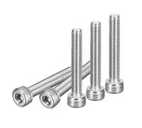 DTGN M4x25mm Socket Head Cap Screws Bolts, 50Pcs 304 Stainless Steel 18-8, Metric Machine Hex Socket Screw, Hex Drive, Bright Finish, UNC Coarse Thread Fully Threaded
