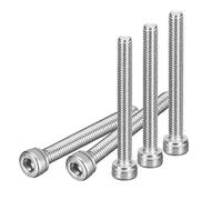 DTGN M4x35mm Socket Head Cap Screws Bolts, 50Pcs 304 Stainless Steel 18-8, Metric Machine Hex Socket Screw, Hex Drive, Bright Finish, UNC Coarse Thread Fully Threaded