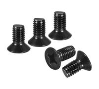 DTGN M5-0.8x10 Flat Head Countersunk Machine Screws - 50pcs - Good for Furniture and Machinery - 304 Stainless Steel Phillips Machine Screws Bolts - Black Oxide Finish