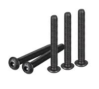 DTGN M5-0.8x40mm Button Head Socket Cap Screws - 50Pack - Good for Machine - Carbon Steel Black Oxide - Hex Drive Full Thread Fasteners