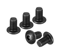 DTGN M5-0.8x8mm Button Head Socket Cap Screws - 50Pack - Good for Road Bicycle, Mountain Bike, Auto, Motorcycle - Carbon Steel Black Oxide - Hex Drive Fasteners
