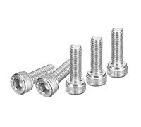 DTGN M5x16mm Socket Head Cap Screws Bolts, 100Pcs 304 Stainless Steel 18-8, Metric Machine Hex Socket Screw, Hex Drive, Bright Finish, UNC Coarse Thread Fully Threaded