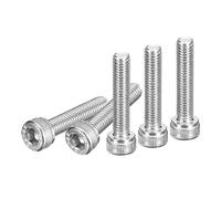 DTGN M5x25mm Socket Head Cap Screws Bolts, 50Pcs 304 Stainless Steel 18-8, Metric Machine Hex Socket Screw, Hex Drive, Bright Finish, UNC Coarse Thread Fully Threaded