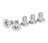 DTGN M6-1 x 12mm Flat Head Socket Cap Screws, 50 Pack 304 Stainless Steel Hex Socket Flat Head Screws, Full Thread, Countersunk Bolts