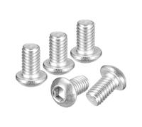 DTGN M6-1x10mm Button Head Socket Cap Screws - 30Pack - Good for Road Bicycle, Mountain Bike, Auto, Motorcycle - 304 Stainless Steel Whitewashed - Hex Socket Drive Fasteners