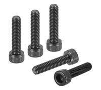 DTGN M6-1x25 Socket Head Cap Screws Bolts - 50Pack - Good for Road Bicycle, Mountain Bike, Auto, Motorcycle - Carbon Steel Hex Head Metric Screws, Black