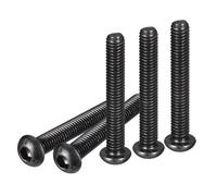 DTGN M6-1x40mm Button Head Socket Cap Screws - 25Pack - Good for Machine - Carbon Steel Black Oxide - Hex Drive Full Thread Fasteners