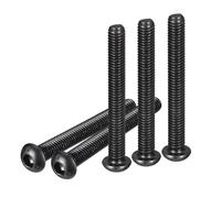 DTGN M6-1x50mm Button Head Socket Cap Screws - 25Pack - Good for Machine - Carbon Steel Black Oxide - Hex Drive Full Thread Fasteners
