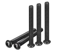 DTGN M6-1x55mm Button Head Socket Cap Screws - 15Pack - Good for Machine - Carbon Steel Black Oxide - Hex Drive Full Thread Fasteners