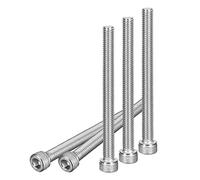 DTGN M6x100mm Socket Head Cap Screws Bolts, 10Pcs 304 Stainless Steel 18-8, Metric Machine Hex Socket Screw, Hex Drive, Bright Finish, UNC Coarse Thread Fully Threaded