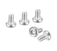 DTGN M6x10mm Pan Head Torx Security Screw - 40Pack - Good for Machinery - 304 Stainless Steel Button Head Torx Bolt Star Drive Security Fasteners - Silver Tone